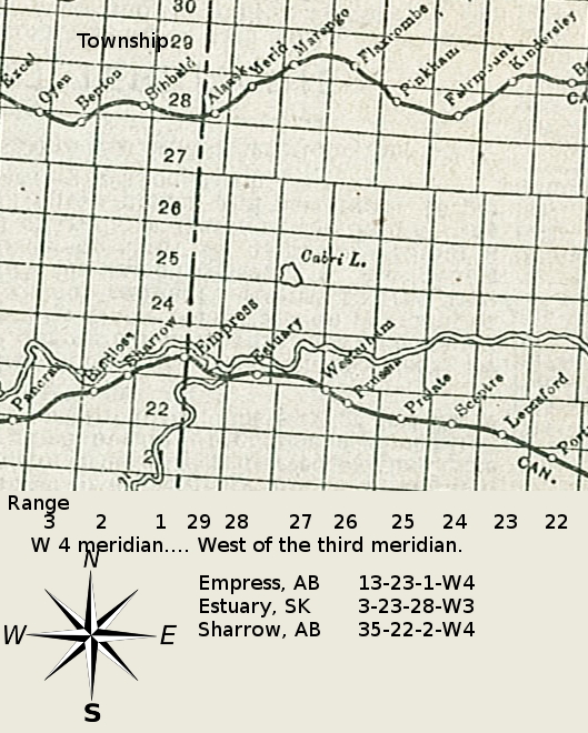 1925 Waghorn Map Showing Empress AB